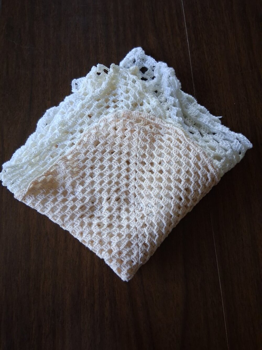 🧵 Hand‑Crocheted Cotton Doily Panel Set 2×18" + 1×15" Vintage Cottagecore D - Picture 9 of 9